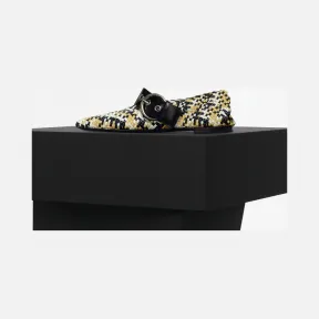 思琳/Celine  Babouche黑白和自然色编织小山羊皮V口平底便鞋 318013ZBAC.38AW