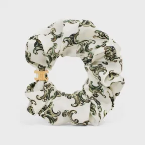 思琳/Celine 女士  TRIOMPHE CAMO金色饰面黄铜和白色桑蚕丝发带 460CN2SIB.35GC.TU