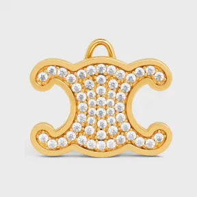 思琳/Celine 女士 TRIOMPHE金色饰面黄铜和水晶发饰 460MC6BCZ.35OR