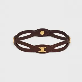 思琳/Celine LES CUIRS牛皮革和金色饰面黄铜项圈 460US3CBC.18GC