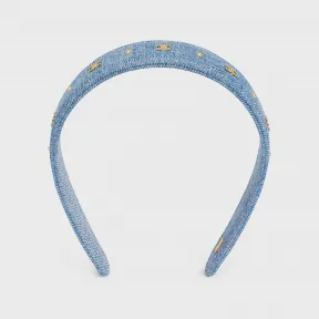 思琳/Celine TRIOMPHE棉质和金色饰面黄铜发箍 460YV2BCO.07GD