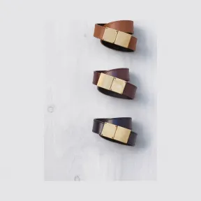 思琳/Celine  Classic抛光小牛皮和黄铜双环手镯 46I153BOB.07OC