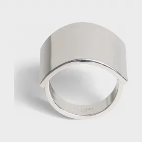 思琳/Celine 女士 Simple Forms银色饰面黄铜方形戒指 46N136BRA.36SI