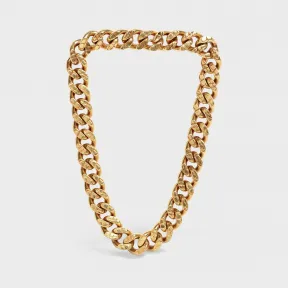 思琳/Celine 女士 Celine复古金色饰面黄铜动物项链 46N166BRA.35VG