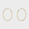 思琳/Celine 女士 Simple Forms金色饰面黄铜椭圆形圈式耳环 46N246BRA.35OR