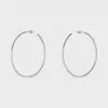 思琳/Celine 女士 Simple Forms银色饰面黄铜椭圆形圈式耳环 46N246BRA.36SI