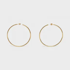 思琳/Celine 女士 Simple Forms金色饰面黄铜圆形圈式耳环 46N286BRA.35OR