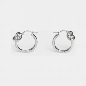 思琳/Celine 女士 Knot小号金色饰面黄铜圈式耳环 46N556BRA.35OR