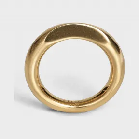 思琳/Celine 女士 Chaîne Triomphe Thin Diamanté复古金色饰面黄铜戒指 46N686BRA.35VG