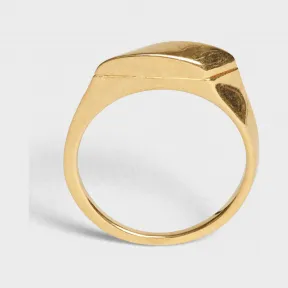 思琳/Celine 女士 Chaîne Triomphe小号复古金色饰面黄铜戒指 46N896BRA.35VG