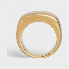 思琳/Celine 女士 Simple Forms 大号金色饰面黄铜戒指 46P546BRA.35OR
