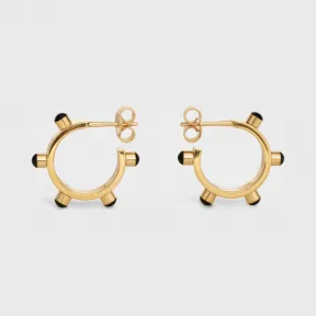 思琳/Celine 女士 金色饰面黄铜和珐琅炫彩圈式耳环 46R056BRE.38NG