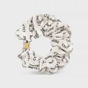 思琳/Celine CELINE RAYURE 金色饰面黄铜和黑色真丝发带 46Y352SIB.35OB.TU