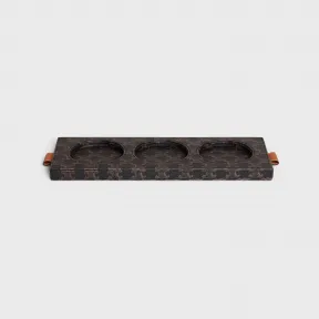 思琳/Celine 标志印花 NAPPA 羊皮革和牛皮革蜡烛托盘 4M0893AL4.04BT