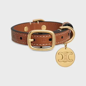 思琳/Celine 超小号TRIOMPHE压印天然牛皮革细狗项圈 4M1553AMW.04LU