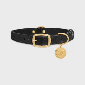 思琳/Celine 中号CELINE压印光滑牛皮革细狗项圈 4M1563AMU.38NO