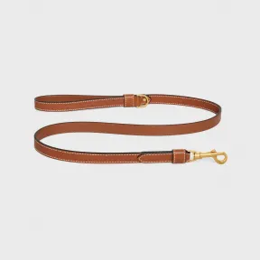 思琳/Celine TRIOMPHE压印天然牛皮革细牵狗绳 4M1583AMW.04LU