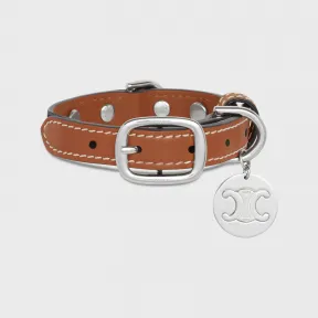 思琳/Celine 超小号标志印花牛皮革饰钉狗项圈 4M3022EAU.04LU