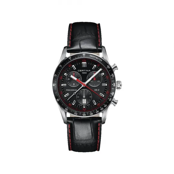 雪铁纳/Certina DS-2 极速系列1/100 秒显示计时码表 41.00 MM 316L 精钢 石英机芯 男表 C024.447.16.051.03