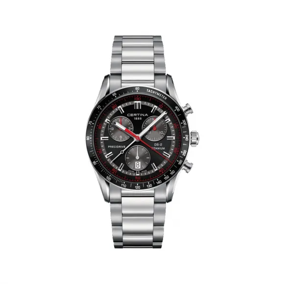雪铁纳/Certina DS-2 极速系列1/100 秒显示计时码表 41.00 MM 钛金属 石英机芯 男表 C024.447.44.051.00