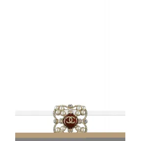 香奈儿/Chanel 金、珍珠白及酒红 胸针 A86031_Y41020_Z4862