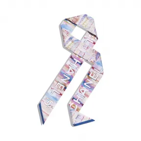 香奈儿/Chanel 细发带  真丝斜纹布  粉红与海军蓝 AA6847-B03095-N7116