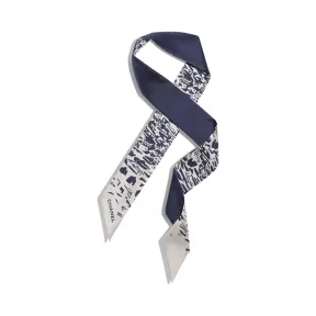 香奈儿/Chanel 细发带  真丝斜纹布  海军蓝与白 AA7375-B04891-NB174