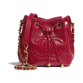 香奈儿/Chanel 抽绳包  亮色复古小牛皮与金色金属  红 AS1946-B03424-N7381