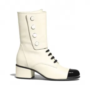 香奈儿/Chanel 象牙白与黑. 短靴 G35229_Y53861_C2666