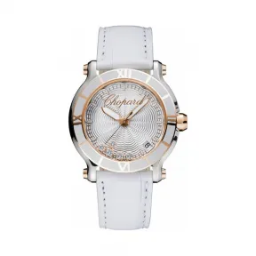 萧邦/Chopard Happy Diamonds系列 石英机芯 精钢/18k玫瑰金 女表 278551-6002