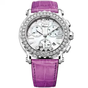 萧邦/Chopard Happy Diamonds系列 石英机芯 18k白金-精钢 女表 288506-2001