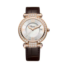 萧邦/Chopard Imperiale系列 自动机械机芯 18k玫瑰金镶钻 女表 384241-5003