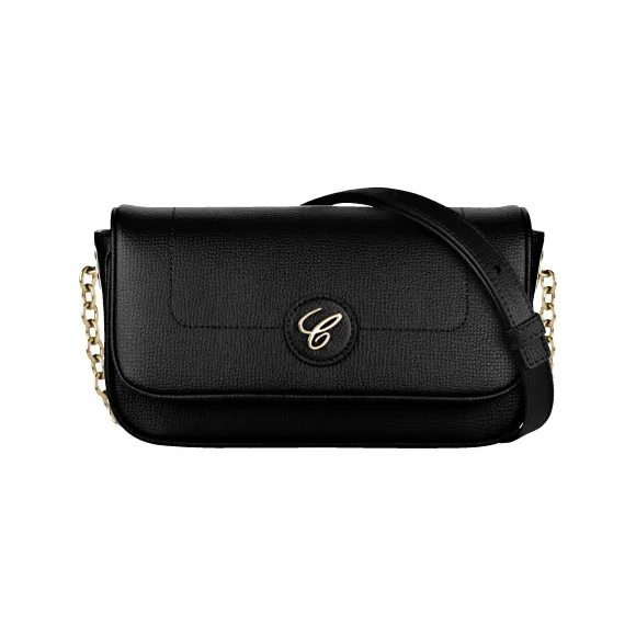 萧邦/Chopard HAPPY SPORT斜挎包 黑色粒面小牛皮 | 95000-1121