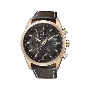 西铁城/Citizen 43MM 不锈钢镀玫瑰金色   光动能 男表 AT8102-01W