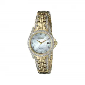 西铁城/Citizen Silhouette Crystal 石英机芯 女表 EW1222-84D