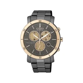 西铁城/Citizen 41MM 不锈钢间BIP间玫瑰金色   光动能 男表 FB1348-50E