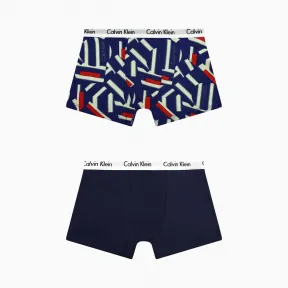 Calvin Klein男童新款Logo透气舒适两条装平角内裤 B700168-童装系列