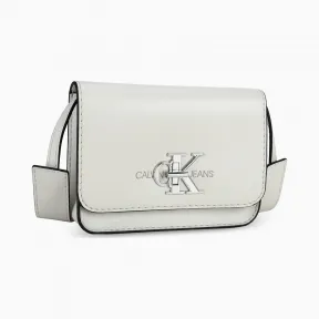 卡尔文·克莱恩/Calvin Klein CALVIN KLEIN 女士车缝线饰翻盖单肩斜挎包 DH2394Q4100-配件系列