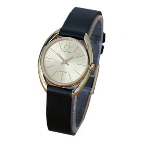 卡尔文·克莱恩/Calvin Klein   精钢镀金 石英机芯 女表 K9123209