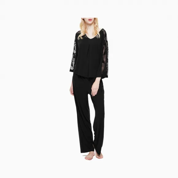 卡尔文·克莱恩/Calvin Klein 女装新款含莫代尔俏皮针织家居长裤 QS6330-内衣系列