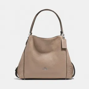 蔻驰/Coach 铬鞣皮革茶玫瑰EDIE 31单肩包 12034 LHSTN