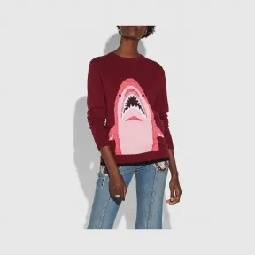 蔻驰/Coach 鲨鱼嵌花毛衣 26397 BUR