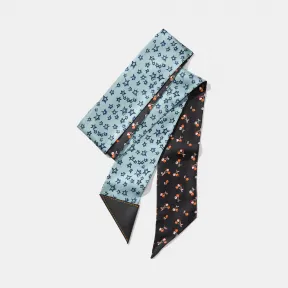 蔻驰/Coach 樱桃星星图案皮革个性标签丝巾 27046 A37