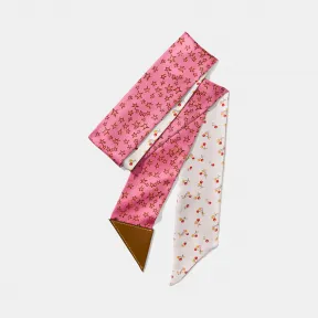 蔻驰/Coach 樱桃星星图案皮革个性标签丝巾 27046 N5B