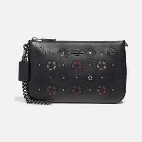 蔻驰/Coach 茶玫瑰装饰NOLITA腕包 22 27090 DKBLK