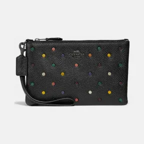 蔻驰/Coach 彩虹铆钉小号腕包 31868 DKBLK