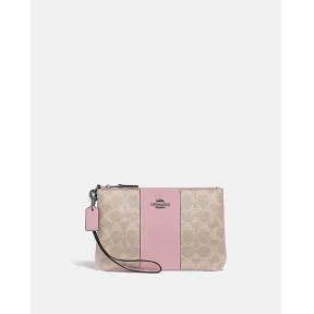 蔻驰/Coach 拼色经典标志帆布小号腕包 32445-LHPXN