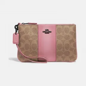 蔻驰/Coach  小拼色经典标志帆布号腕包 32445_V5P2P