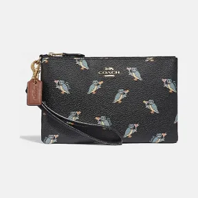蔻驰/Coach 派对猫头鹰印花小号腕包 38924 GDBLK