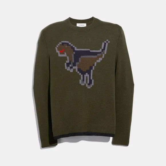 蔻驰/Coach REXY嵌花毛衣 41356 OLV